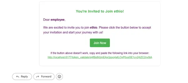 Sample email